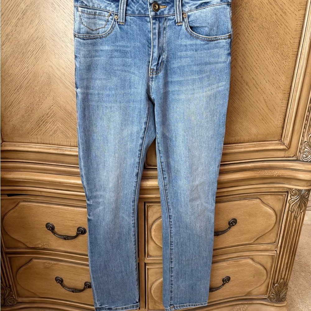 CAbi Light Blue Denim Jeans/high straight